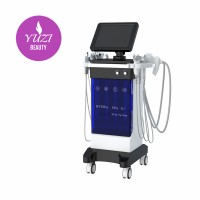 Portable 11 in 1 Hydra and Peel Microdermabrasion Hydro and Facial Deep Cleaning RF Face Lift Skin Tightening Spa Machine